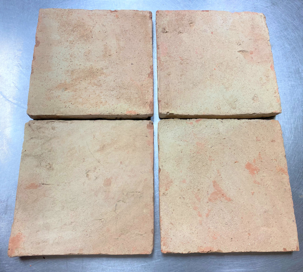 Pale Handmade Unsealed Terracotta Floor Tiles
