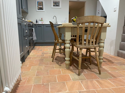 Pale Handmade Unsealed Terracotta Floor Tiles