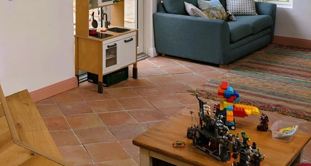Pale Handmade Unsealed Terracotta Floor Tiles