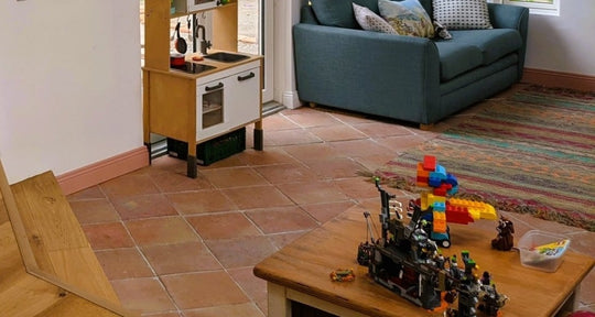 Pale Handmade Unsealed Terracotta Floor Tiles