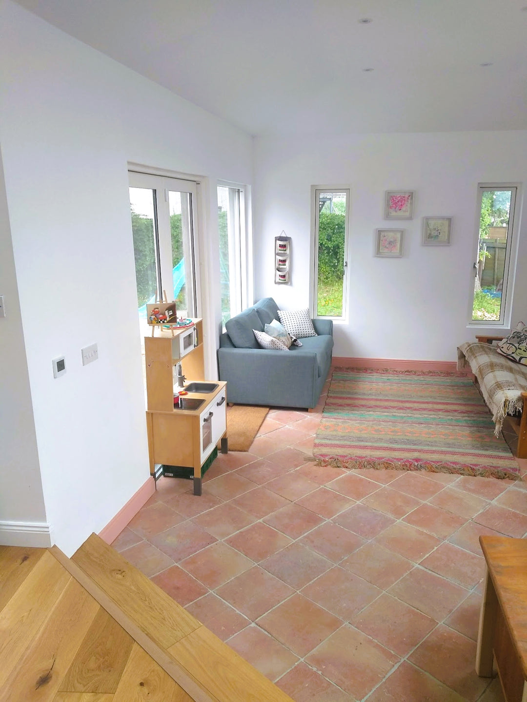 Pale Handmade Unsealed Terracotta Floor Tiles