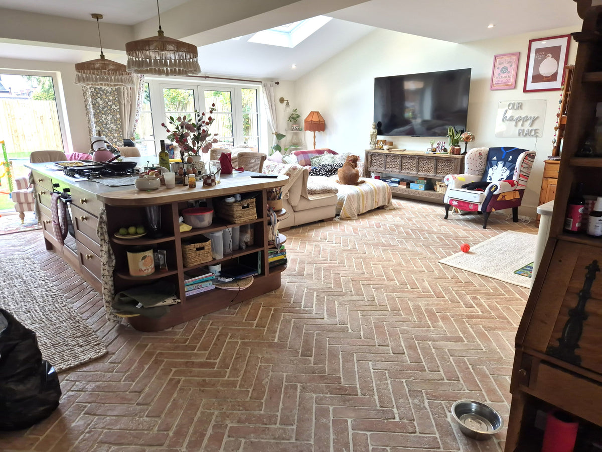 Pale Handmade Unsealed Terracotta Floor Tiles