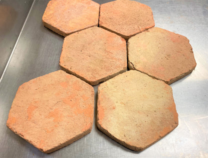 Pale Handmade Unsealed Terracotta Floor Tiles